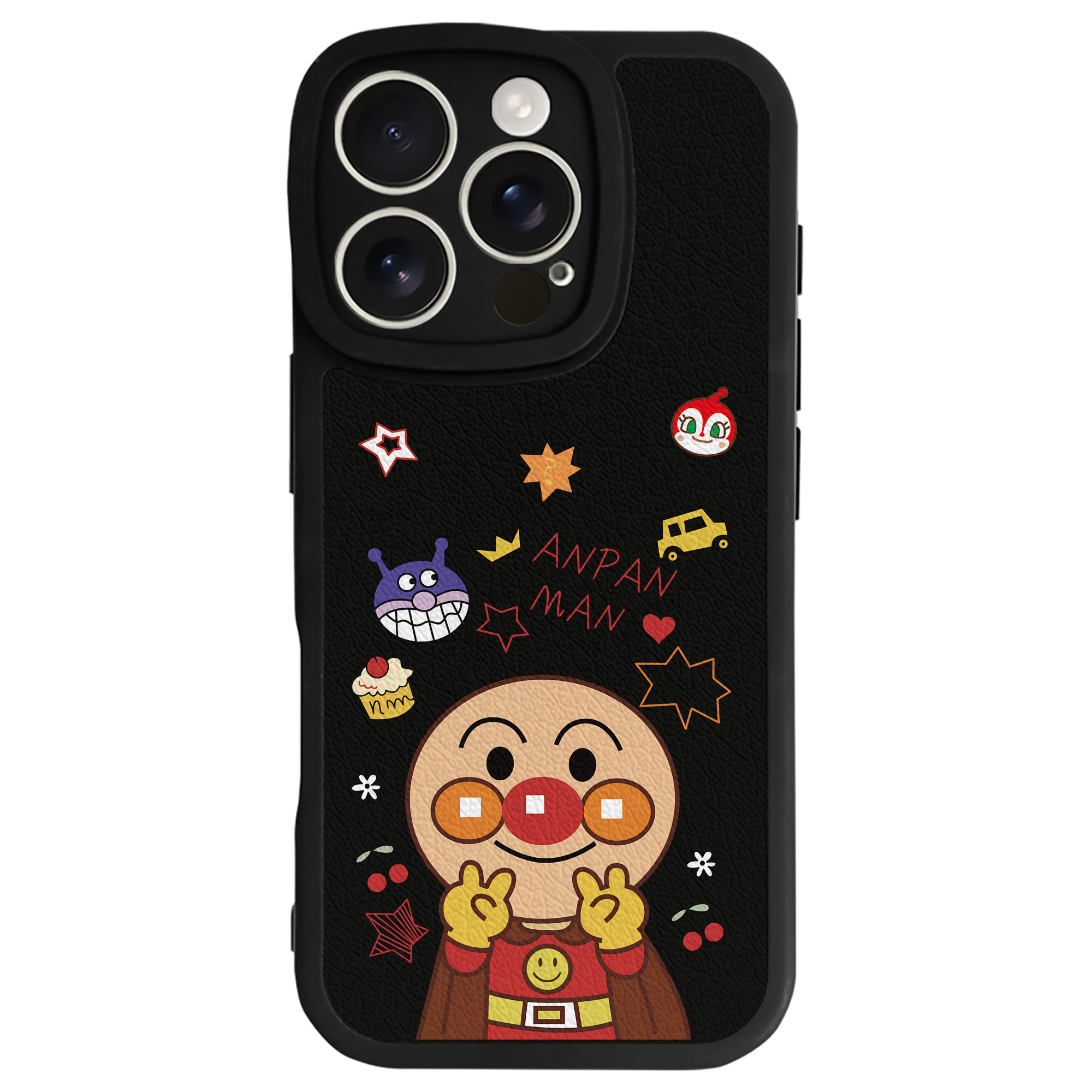 （画像用） アンパンマン Anpanman 【iPhone 16シリーズ対応】シリコンスマホケース（レザー調） 材質：シリコン